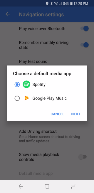 Nola erabili Google Maps musika kontrolak Spotify-era, Apple Musika edo Google Play Music 10