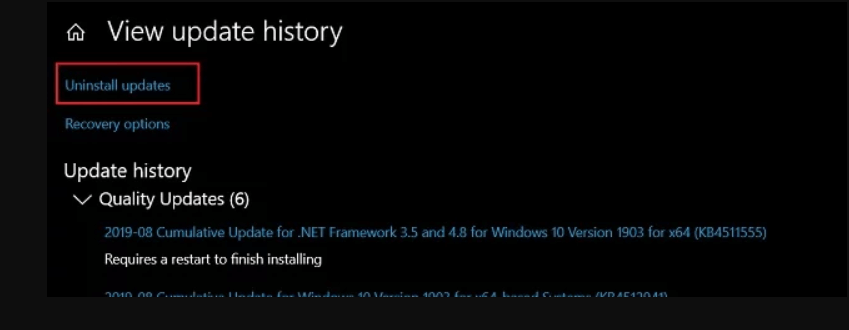 Windows 10 Eguneratu ondoren, Windows 10 eguneratu KB4512941. Nola konpondu ...