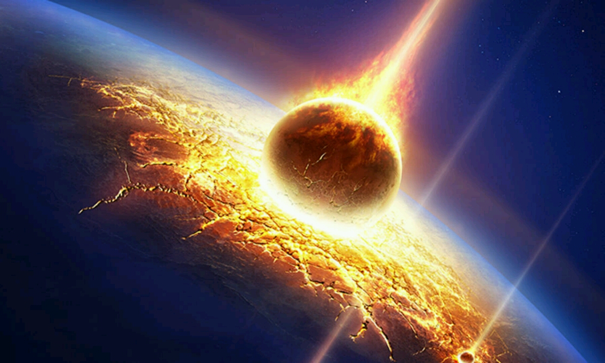 Zer gertatzen da meteorito erraldoi bat Lurrean erortzen bada?