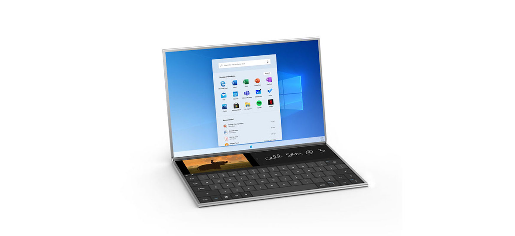 Microsoft-ek Surface Neo ezkutatzen du bi pantaila tiradera batean. Windows 10X garrantzitsuagoa da