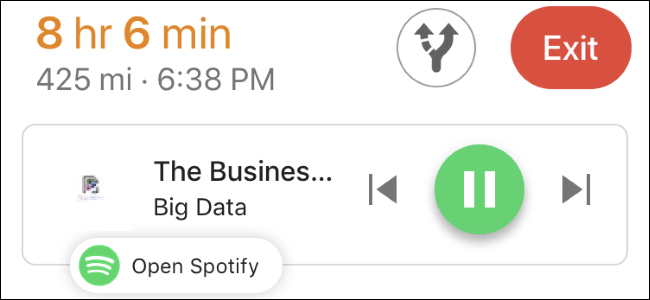 Nola erabili Google Maps musika kontrolak Spotify-era, Apple Musika edo Google Play Music 1