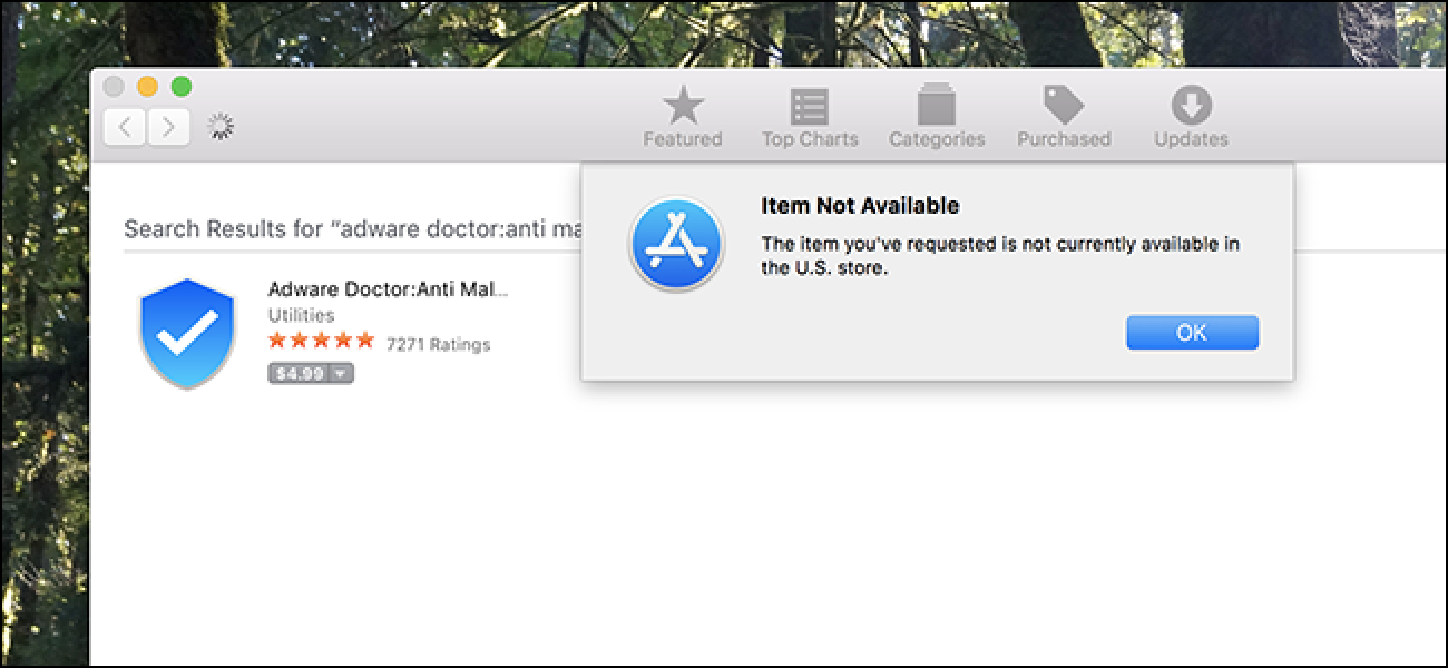 Adware Doctor, Mac App Store-ko saltzaile garrantzitsuenak, erabiltzaileen Web historia jasotzen ari zen