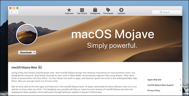 Nola probatu MacOS Mojave Beta oraintxe 4