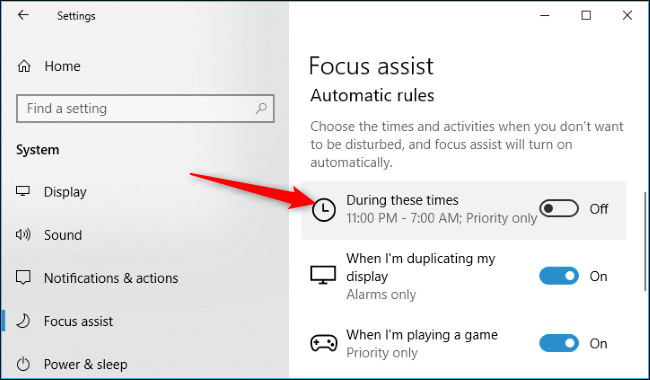 Nola erabili Focus Assist (Ez nahastu modua) aktibatuta Windows 10 8