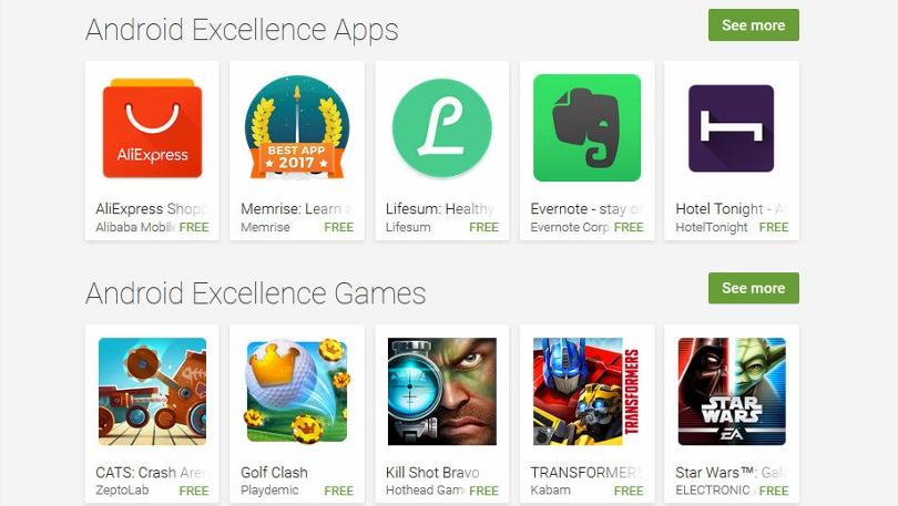 Android Excellence zerrendan joko eta aplikazio berriak gehitu dira